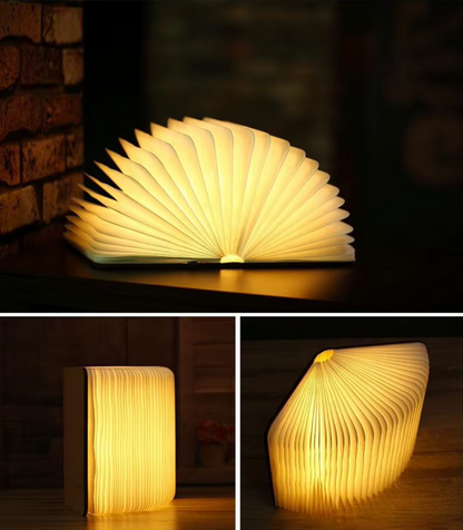 Lumena - Drewniana lampka LED w kształcie książki