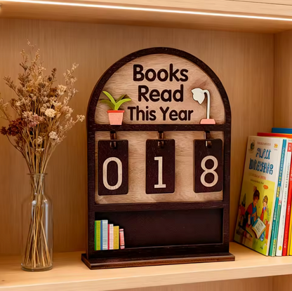 Wooden Book Counter - Licznik przeczytanych książek