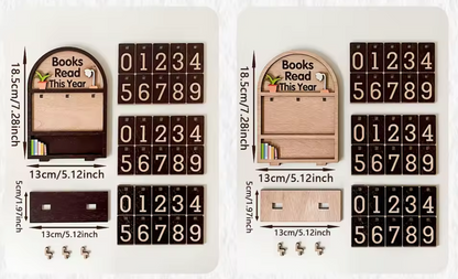 Wooden Book Counter - Licznik przeczytanych książek