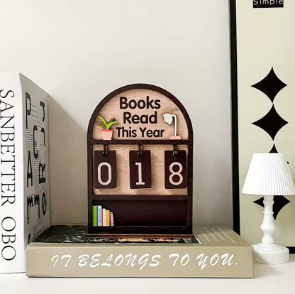 Wooden Book Counter - Licznik przeczytanych książek